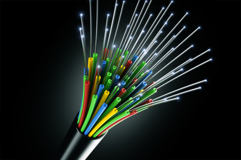 Illustration of fiber-optic cable