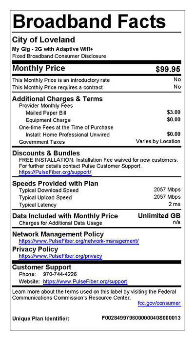 Broadband Labels