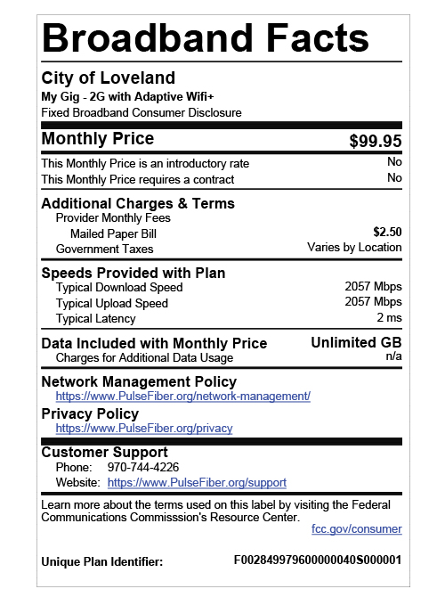 Broadband Labels